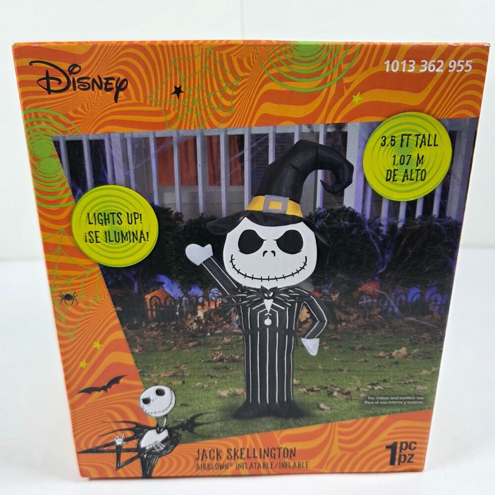 Gemmy Nightmare Before Christmas Jack Skellington 3.5ft Halloween Inflatable